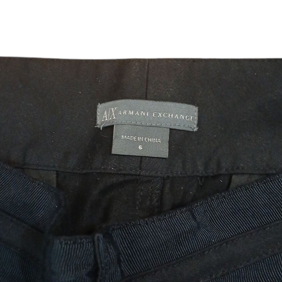NEW Armani Exchange Black Cropped Trousers Women's Capri Pants Size 6 - Picture 9 of 11